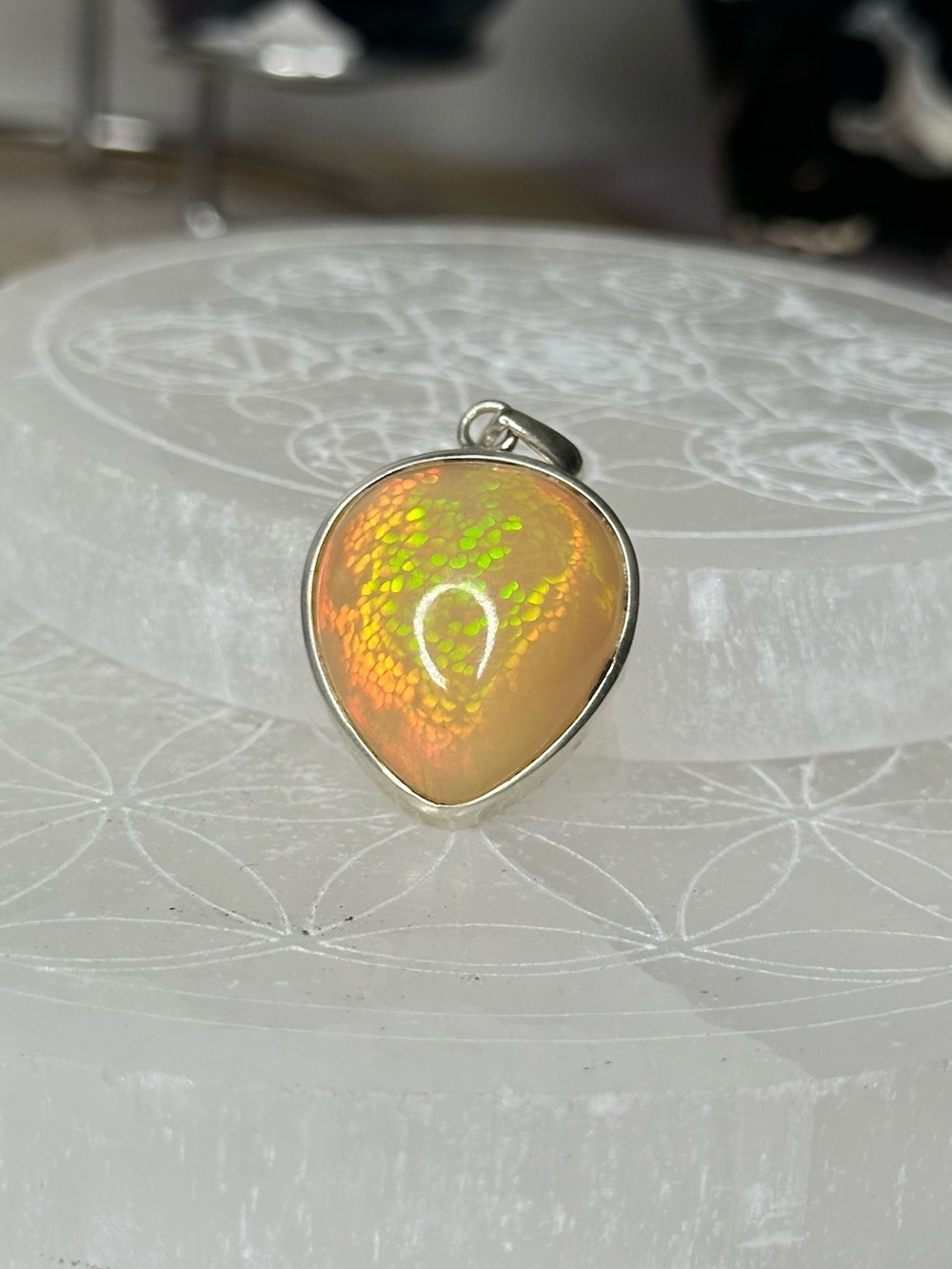 Honey Comb Opal Pendant HCO1